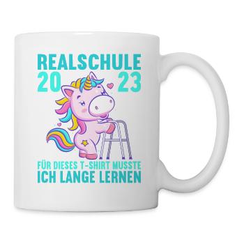 für dieses musste ich lange lernen Realschule 2023 - Tasse - Weiß - Rechts