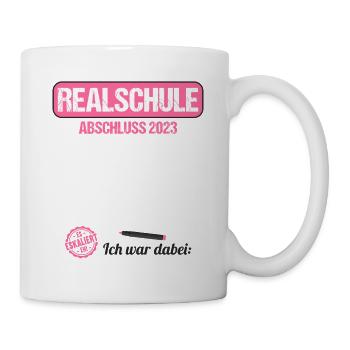 Realschule Gästebuch Realschulabschluss 2023 - Tasse - Weiß - Rechts
