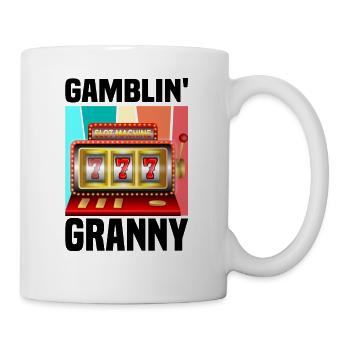 Casino Gambling Slot Machine à sous Jeu de cartes - Mug blanc - blanc - Droite