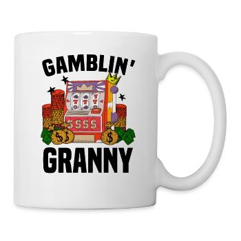 Casino Gambling Slot Machine à sous Jeu de cartes - Mug blanc - blanc - Droite