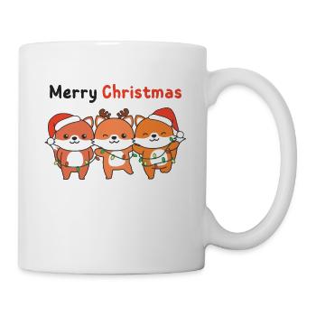 Fox Christmas Animals Foxes Merry Christmas - Mug - white - Right