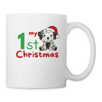 Chiens de Noël dalmates mon 1er Noël - Mug blanc - blanc - Droite