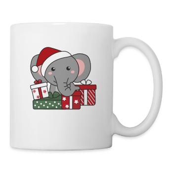 Éléphant Cadeau de Noël Animaux d’hiver Éléphant - Mug blanc - blanc - Droite