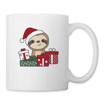 Faultier Weihnachten Geschenk Winter Faultiere - Tasse - Weiß - Rechts