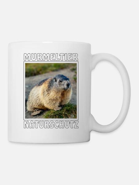 MURMELTIER NATURSCHUTZ - Tasse - Weiß