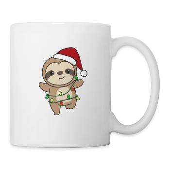 Faultier Weihnachten Winter Tiere Faultiere - Tasse - Weiß - Rechts