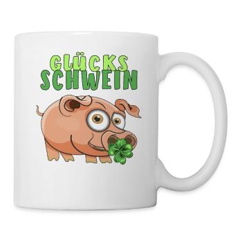 GLÜCKS SCHWEIN - Tasse - Weiß - Rechts