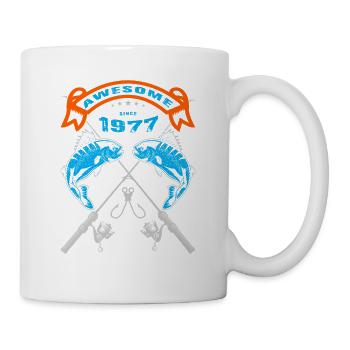Awesome since 1977. Angel, Angler's Birthday - Mug - white - Right