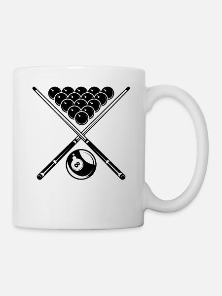 Billardspieler - Tasse - Weiß