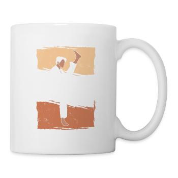 Lustige Retro Karate Kampf Sport Design Geschenk - Tasse - Weiß - Rechts