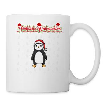 Fröhliche Weihnachten X-Mas Santa Heilig Abend - Tasse - Weiß - Rechts