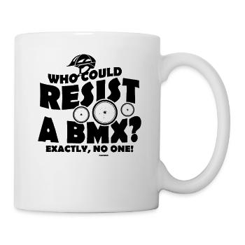 BMX Fahrrad Freestyle Halfpipe Geschenk - Tasse - Weiß - Rechts