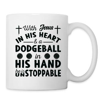 Jesus in the Heart - Dodgeball Player - Mug - white - Right