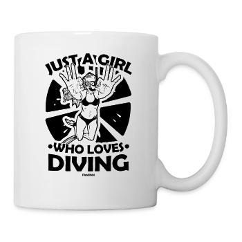 Tauchen Scuba Tauchlehrer Urlaub Sommer Geschenk - Tasse - Weiß - Rechts