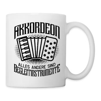 Akkordeon Akkordeonist Akkordeonspieler - Tasse - Weiß - Rechts