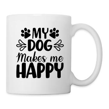 My Dog Makes Me Happy - Mug - white - Right