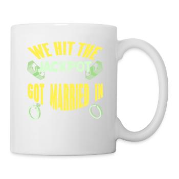 We Hit The Jackpot Will Got Married In Vegas - Mug - white - Right