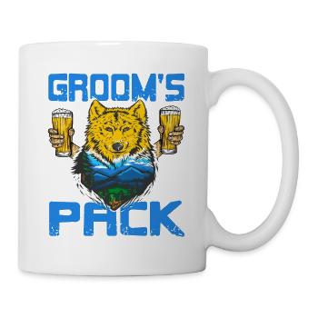 Groom’s Pack Funny Retro Bachelor Party Designs - Mug blanc - blanc - Droite