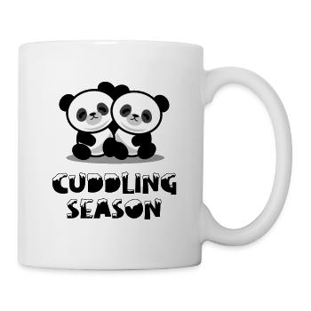 Cuddling Season Panda Winterzeit Wintern Kuscheln - Tasse - Weiß - Rechts