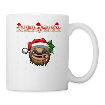 Fröhliche Weihnachten X-Mas Santa Heilig Abend - Tasse - Weiß - Rechts