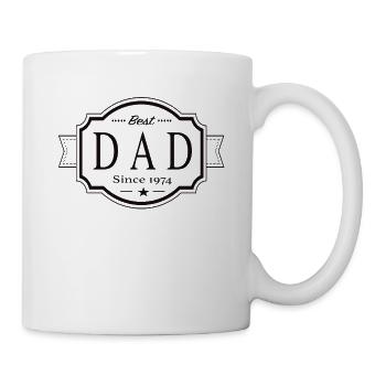 Meilleur papa depuis 1974 - Mug blanc - blanc - Droite