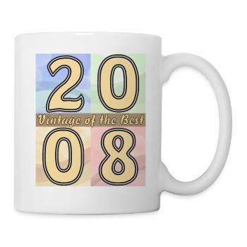 BIRTHDAY YEAR 2008 - Mug - white - Right