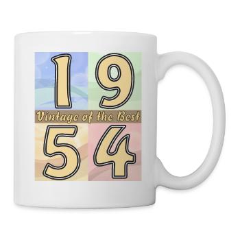 BIRTHDAY YEAR 1954 - Mug - white - Right