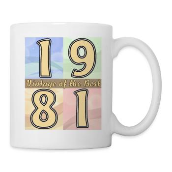 BIRTHDAY YEAR 1981 - Mug - white - Right