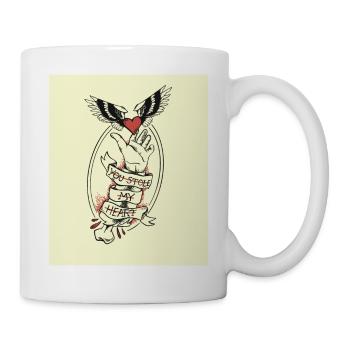 Du hast mein Herz gestohlen Zombie Hand Du hast me - Tasse - Weiß - Rechts