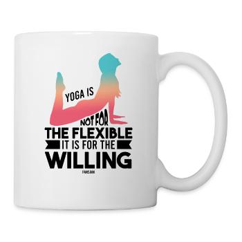 Yoga Buddhismus Frau Mutter Sport - Tasse - Weiß - Rechts