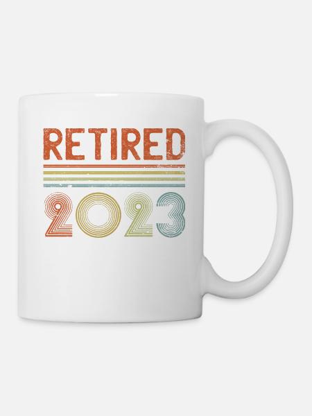 Vintage Retired 2023 Retro - Tasse - Weiß