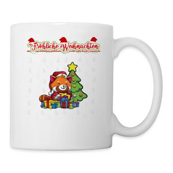 Fröhliche Weihnachten X-Mas Santa Heilig Abend - Tasse - Weiß - Rechts