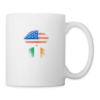 American grown Irish roots USA Ireland - Mug - white - Right