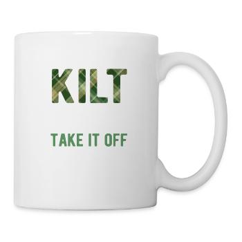 When my kilt offends you Funny St. Patrick's - Mug - white - Right