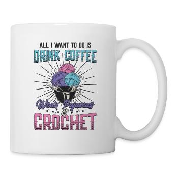 Kaffee-pyjamas Und Häkeln - Love Crocheting - Tasse - Weiß - Rechts