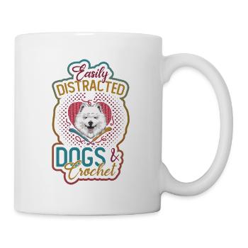 Facilement distrait par les chiens et le crochet - Mug blanc - blanc - Droite