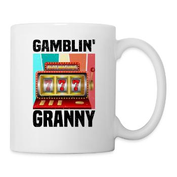 Casino Gambling Slot Machine à sous Jeu de cartes - Mug blanc - blanc - Droite