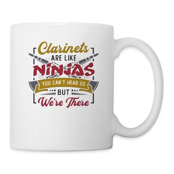 Les clarinettes sont comme des ninjas, une fanfare - Mug blanc - blanc - Droite