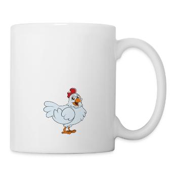 Désolé, j’ai des projets avec mon poulet - Mug blanc - blanc - Droite