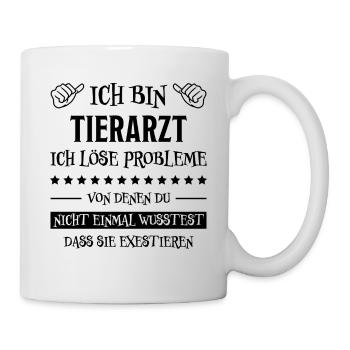 Tierarzt Lustige Spruch Beruf Tierarzt Geschenk - Tasse - Weiß - Rechts