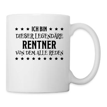 Rentner Lustiger Spruch Rente Ruhestand Geschenk - Tasse - Weiß - Rechts