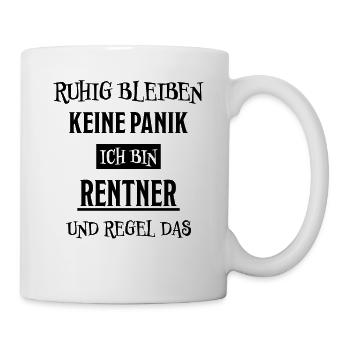 Rentner Lustiger Spruch Rente Ruhestand Geschenk - Tasse - Weiß - Rechts