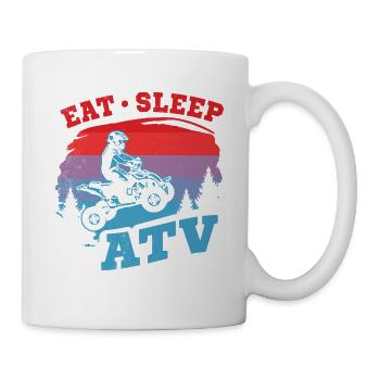 all terrain vehicles cool whisperer retro art - Mug - white - Right