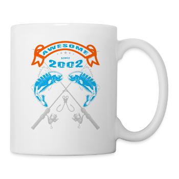 Awesome since 2002. Angel, Angler's birthday - Mug - white - Right