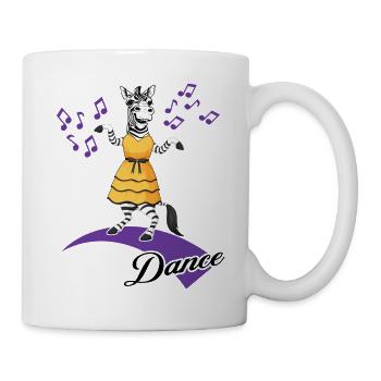 Zebra dancer dances dance school " just dance » - Mug blanc - blanc - Droite