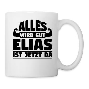 Alles wird gut Elias ist jetzt da - Tasse - Weiß - Rechts