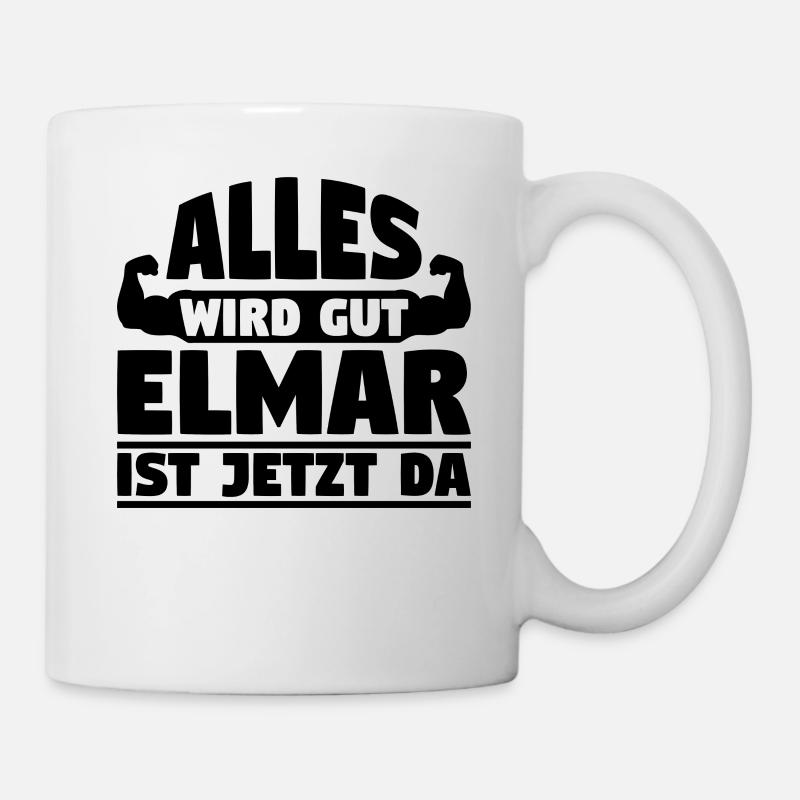 Alles wird gut Elmar ist jetzt da - Tasse - Weiß