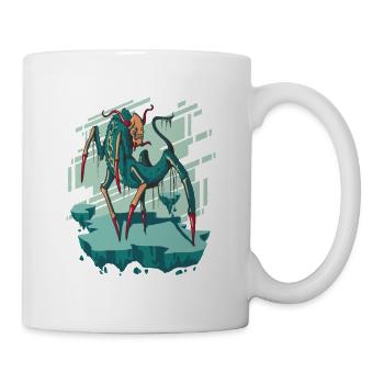 Gruselige gruselige Spinne-Dämon Kreatur Gruselige - Tasse - Weiß - Rechts