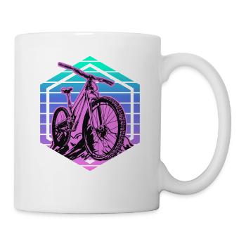 MTB Downhill Mountainbike DH Bike - Tasse - Weiß - Rechts