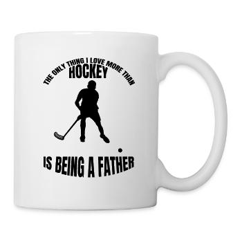 Hockeyspieler Unihockey Vater Feldhockey Hockey - Tasse - Weiß - Rechts